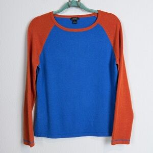 Prive Blue Cashmere Raglan Sleeve Sweater M